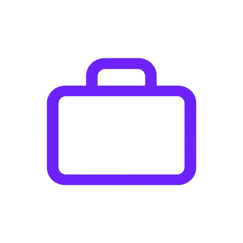 Minimal Purple Briefcase Icon