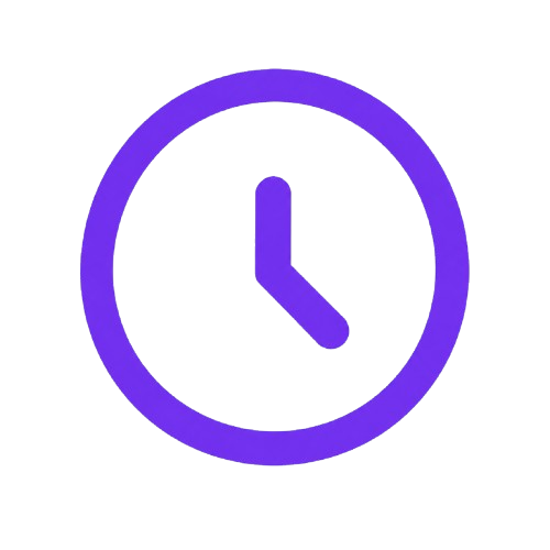Minimal Purple Clock Icon