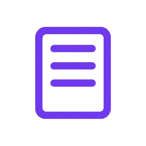 Purple List Document Icon